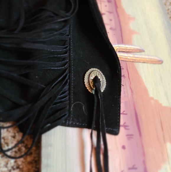 Vintage suede fringe coat - Picture 3 of 6